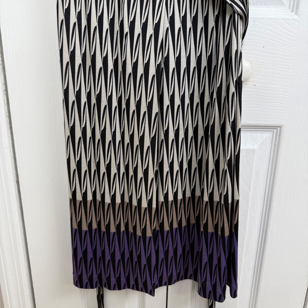 Diane von Furstenberg DVF New‎ Julian Two Silk Wrap Dress Geometric Print 4 $595 - Picture 9 of 16